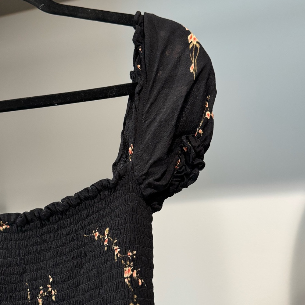 EUC Reformation Black Floral Midi Dress - Picture 3 of 6